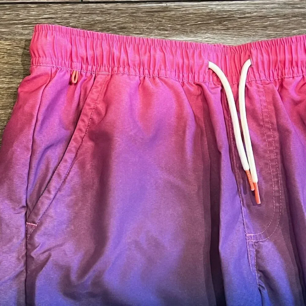 Scotch & Soda Cerise Gradient Mid-Length Printed Swim Shorts Size Small